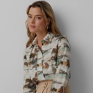 Silky printed shirt
